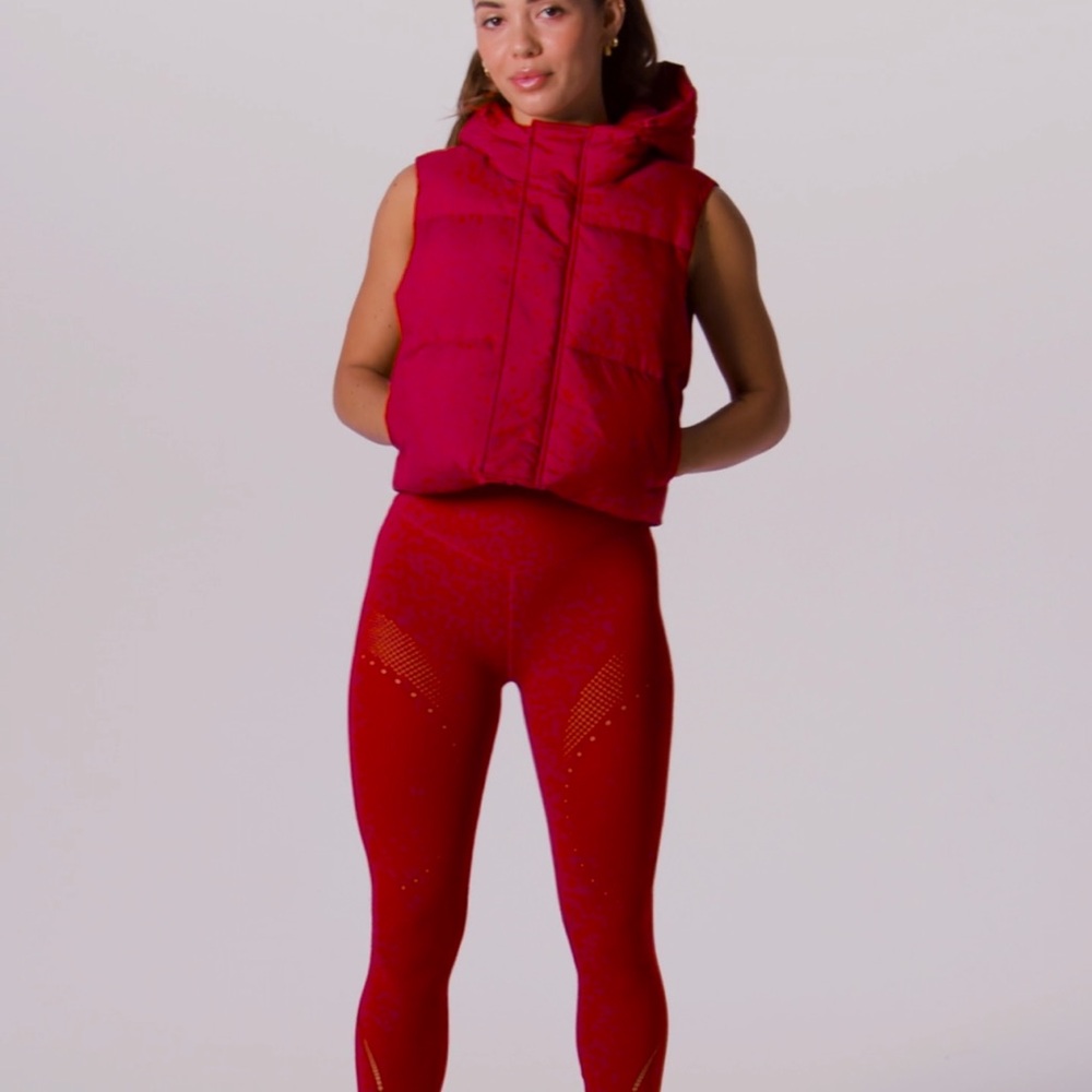 Fabletics Red Puffer Vest
